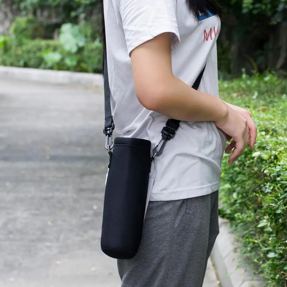 Insulated Neoprene Water Bottle Carrier Holder Bag Case Pouch cover with Adjustable Shoulder Strap