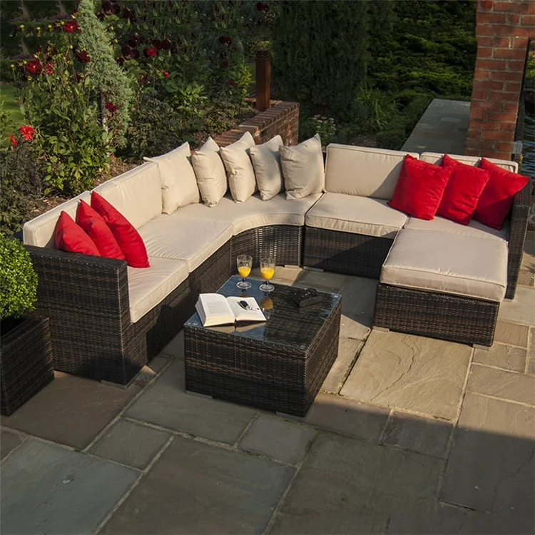 
Outdoor Rattan Sofa Special Price Rattan Chair Coffee Table Combination Furniture Leisure courtyard l balcony garden set S251 