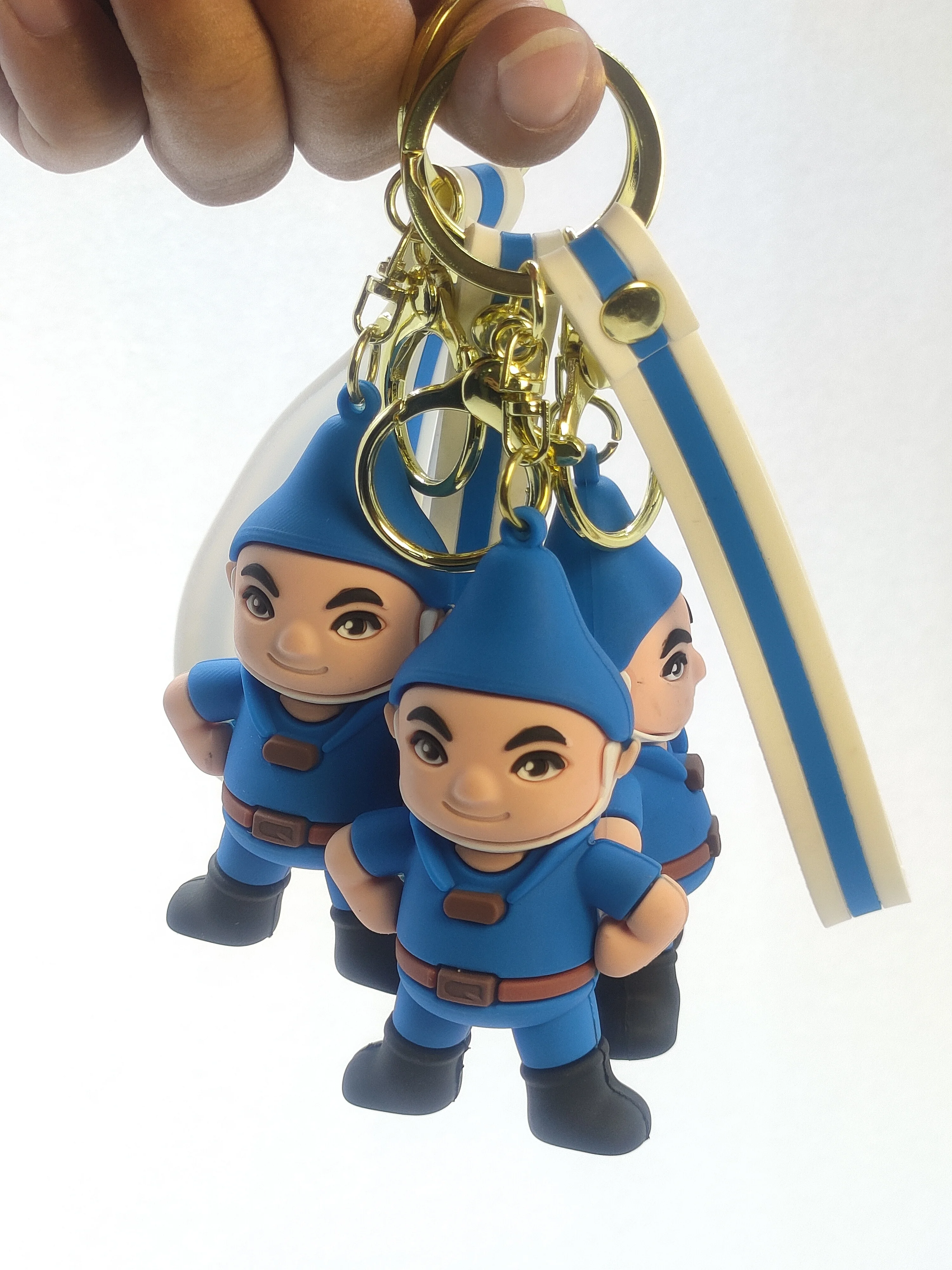Factory Custom High quality  Doll sherlock gnomes Toys Silicone Decoration Promotional Gift Pvc Action Figurines Anime  keychain
