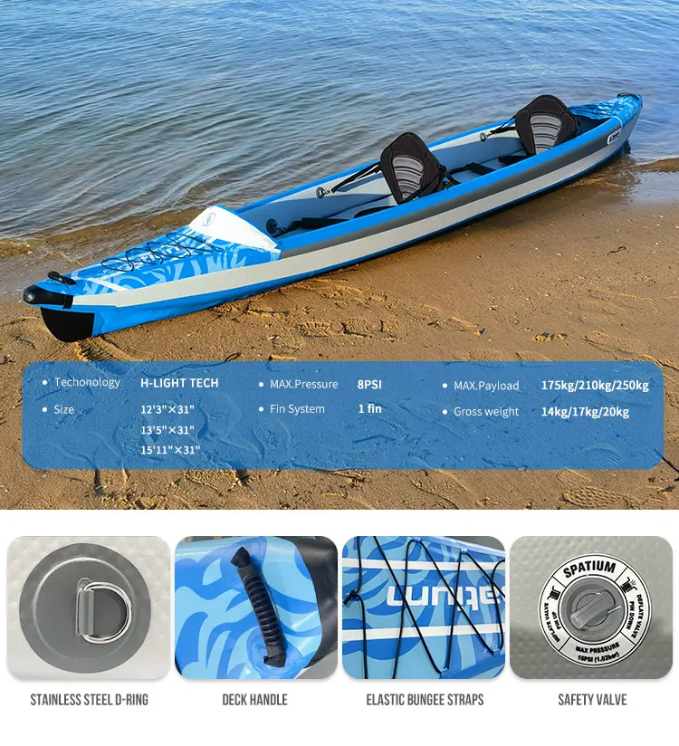 Favorite new kayak US/Ru/Eu/Au warehouse Fast delivery inflatable 2-person kayak for sale