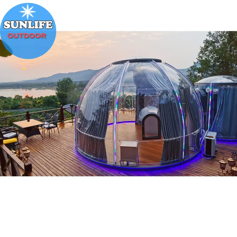 factory direct sales  glass cabochons dome clear  patio dome with cushion and LED lighting