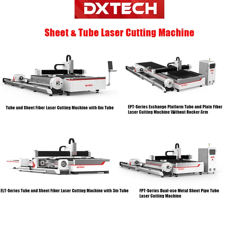 Dxtech 3000W 4000w Exchange Table Fiber Laser Cutting Machine Raycus Laser Raycus Water Cooling System Sheet Metal 1000w 1500w