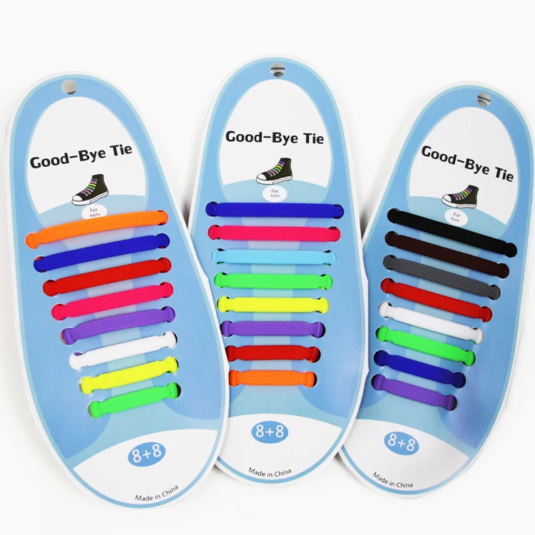 
New color silicone shoe lace custom print lazy sports simple silicone no tie shoelaces laces silicone shoes 