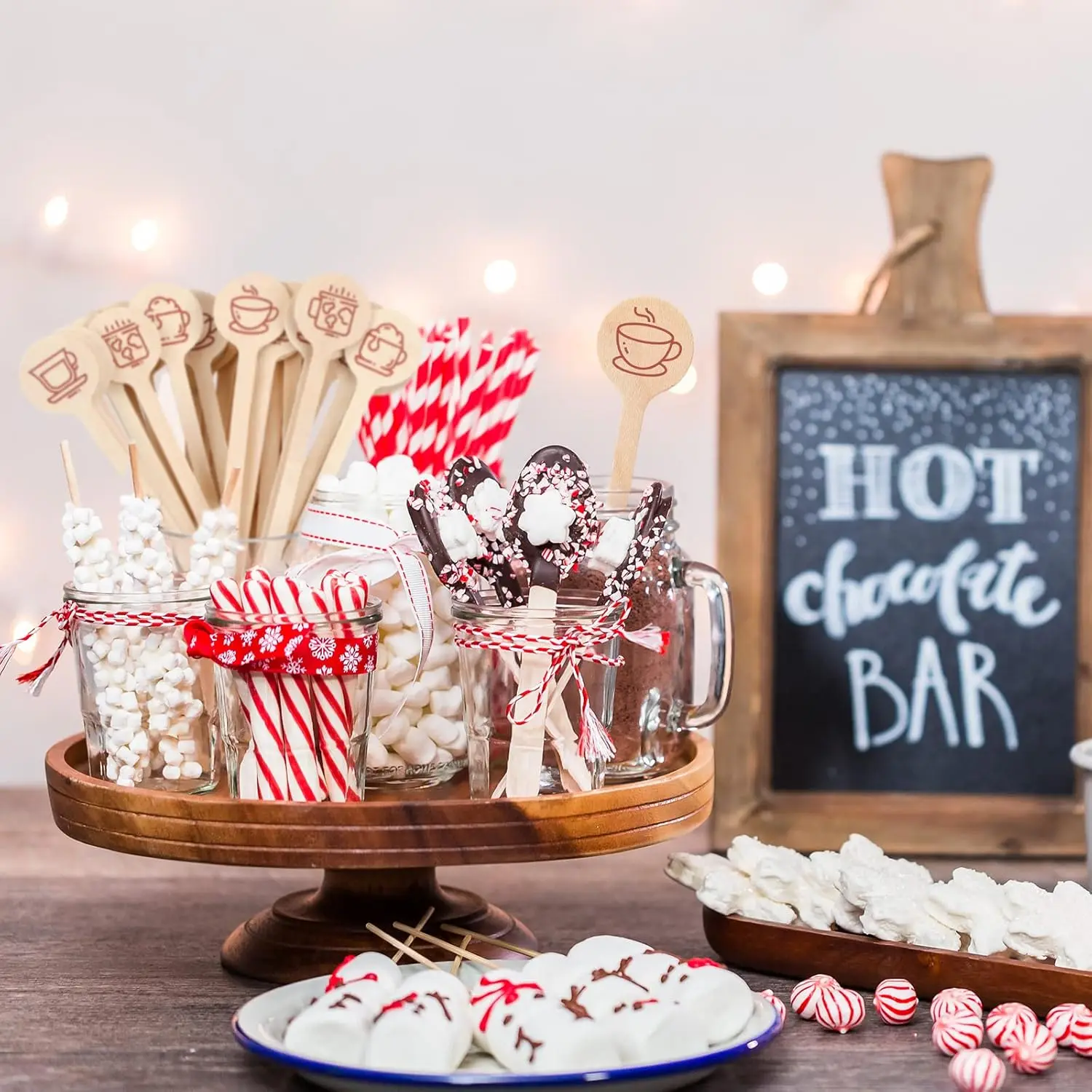 YDS Wooden Coffee Stirrer 6 Inch Disposable Wooden Cocktail Drink Stirrers Beverage Coffee Stir Sticks