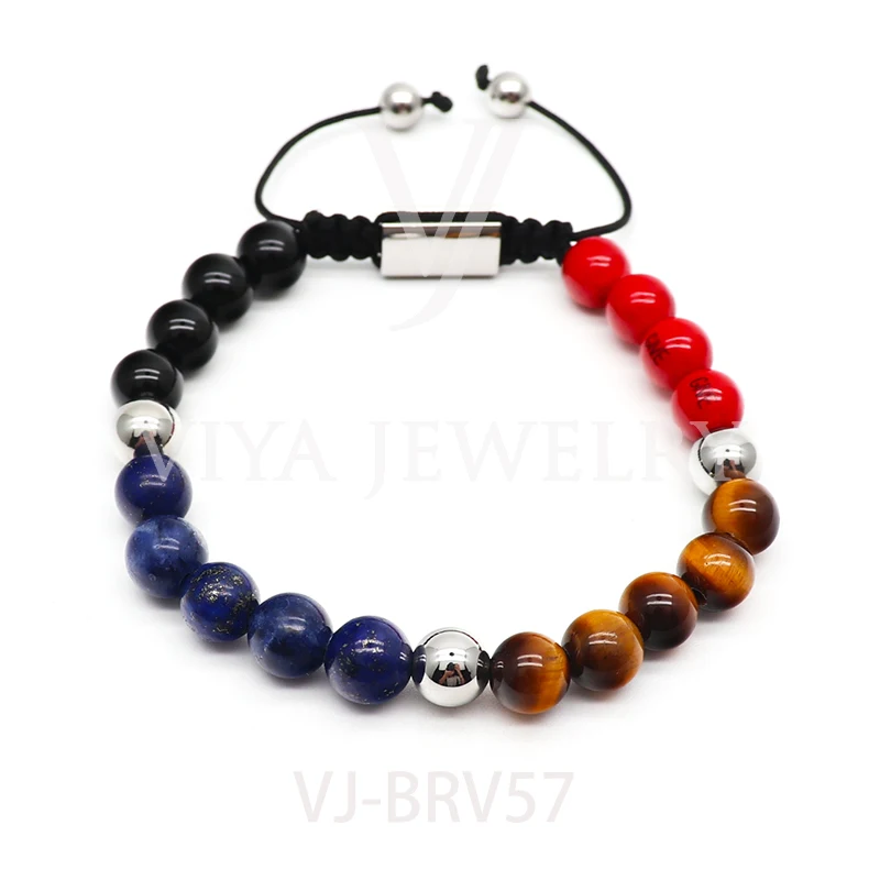 Wholesale Handmade Bead Stone Bracelet Fashion Agate Stone Lava  Bracelet