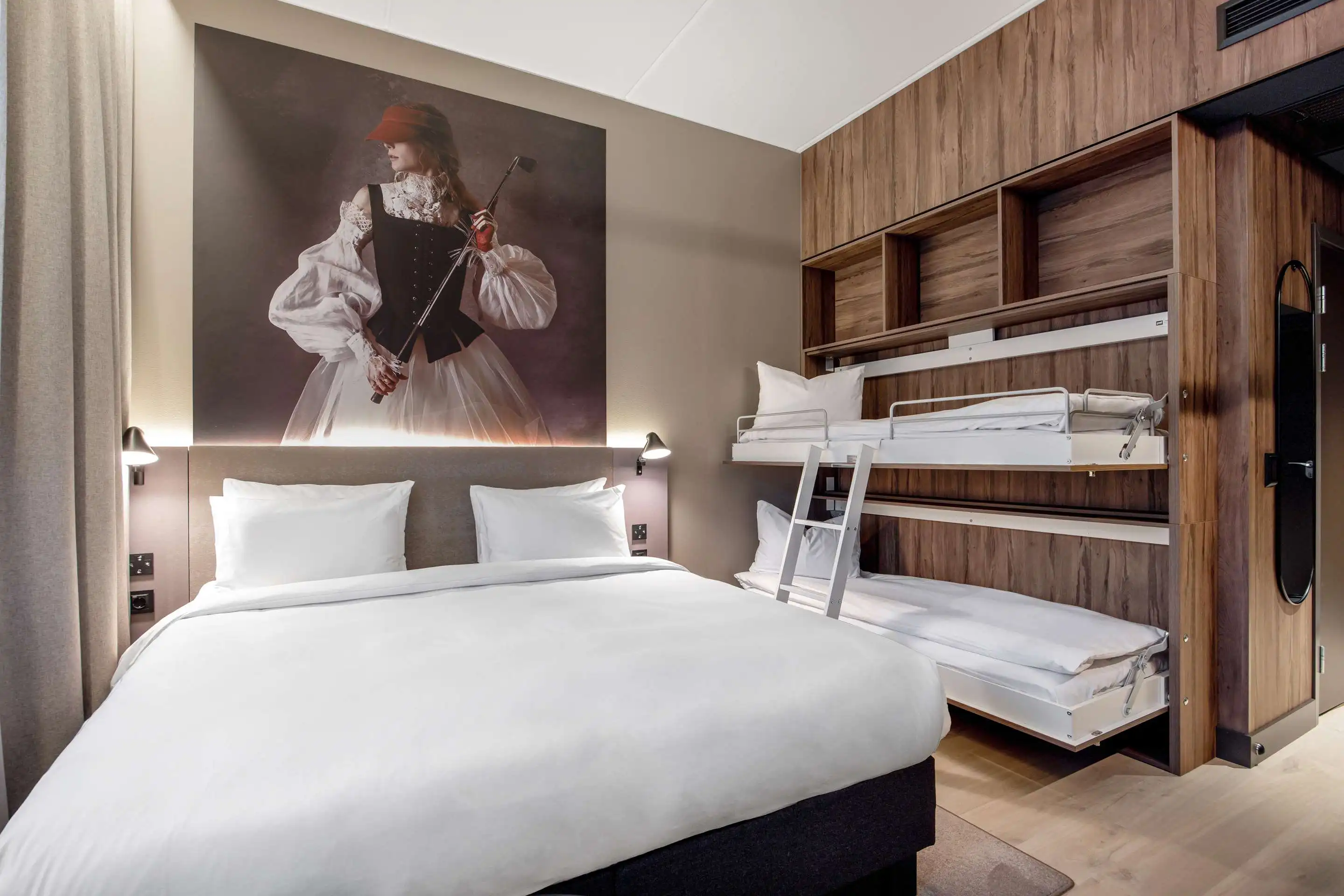 High Quality  Custom Made Hotel Furniture Set Nordic Modern Style One-stop Solution Including Sofa Bed Closet TV Panel