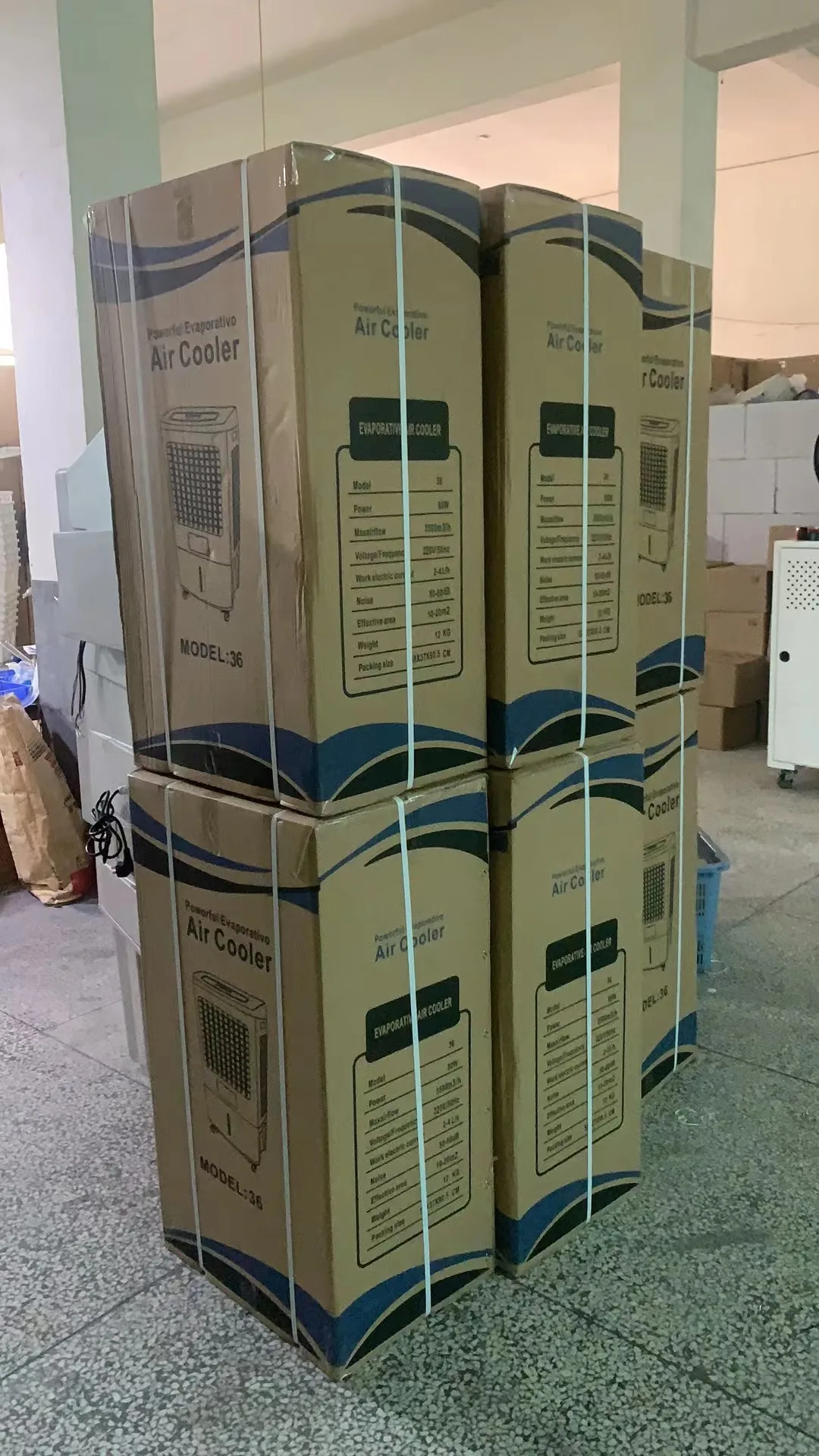 Factory Price Mini Portable Rechargeable Air Cooler Conditioner Industrial Evaporative Stand Air Cooler Fan