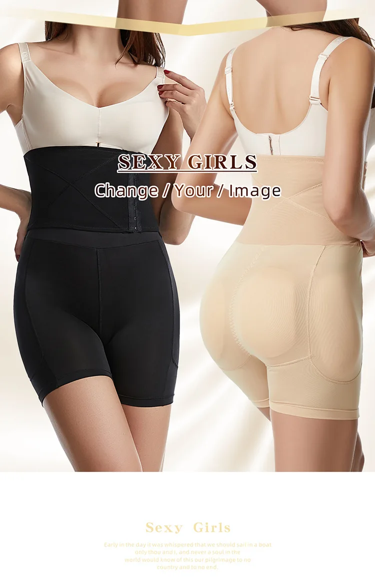 Factory Price Women Fajas Colombianas Colo Invisible Tummy Control Body Shaper Hip Padding Shapewear Butt Lifter Shorts