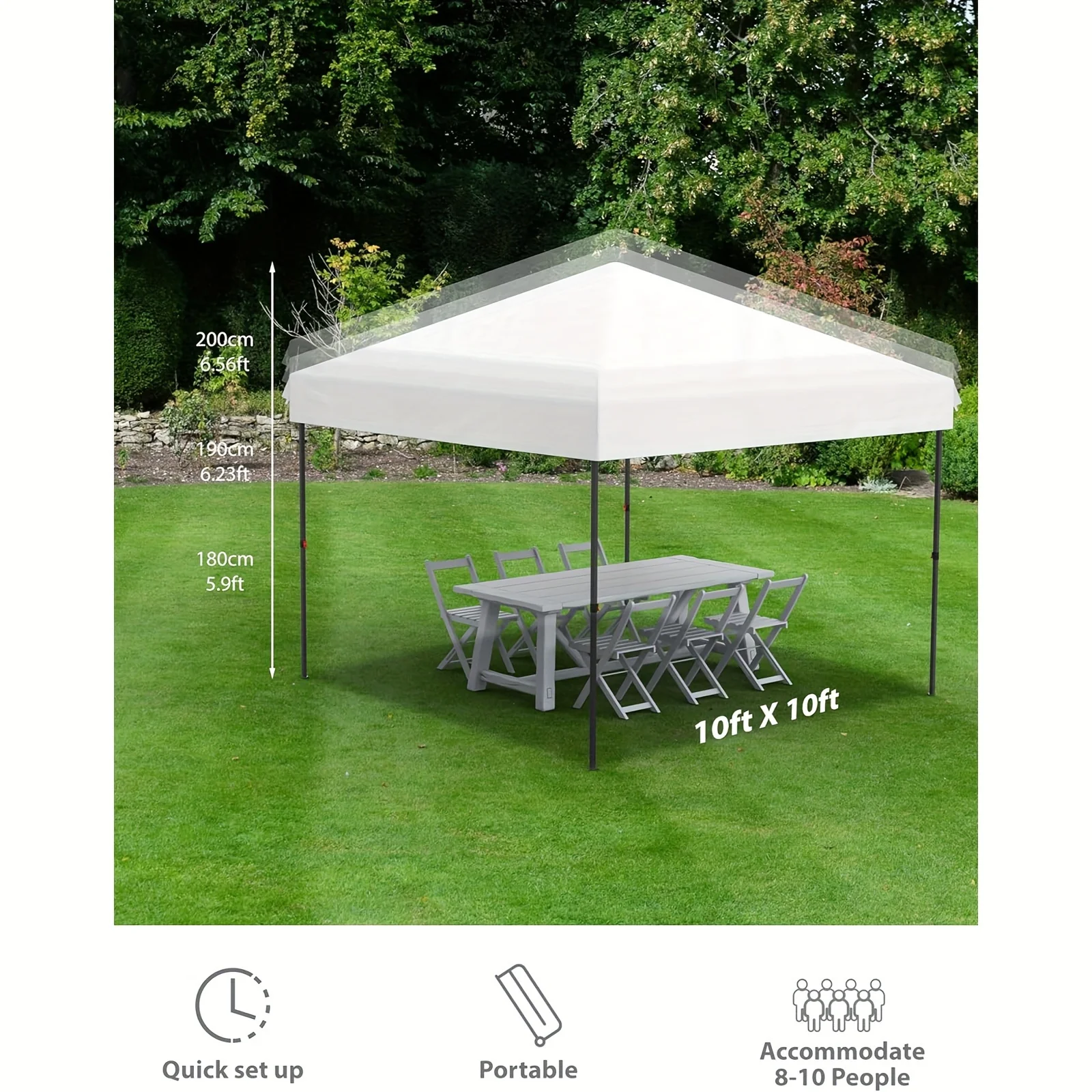 8x8 10x10 Cheap Outdoor Summer White Canopy Folding Tent