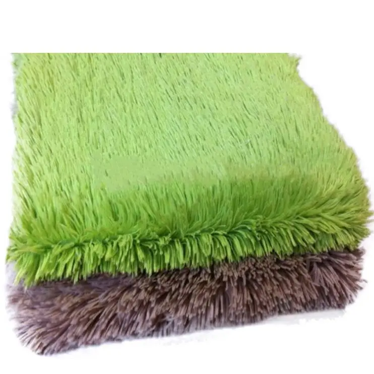 customized color recycled plush fabric long pile fleece Home textile fashion fabric microfiber long pile plush fabric