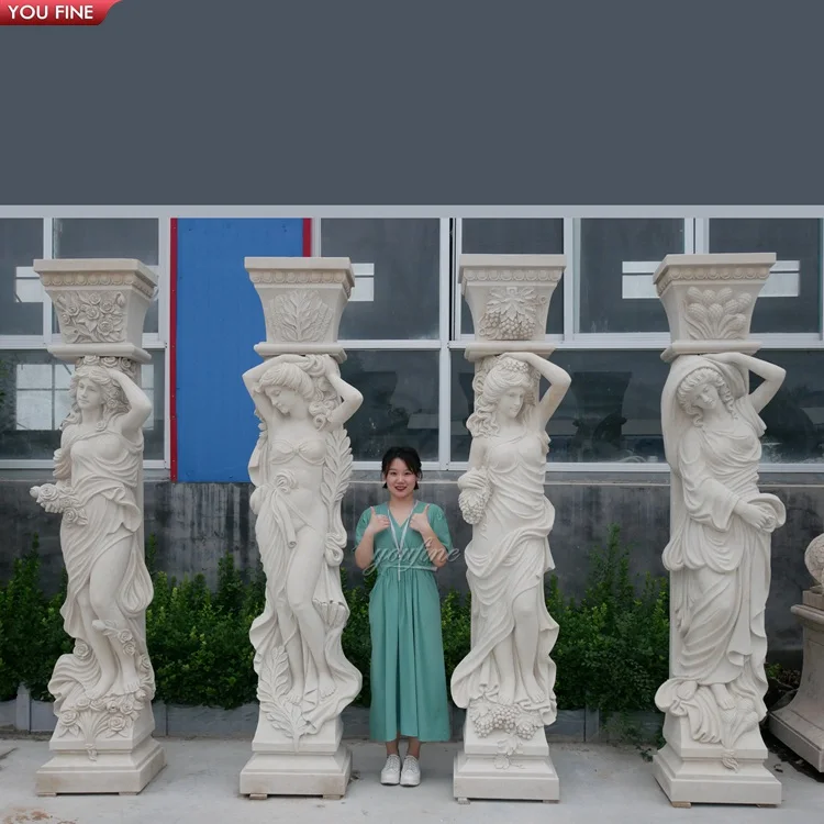 Большая уличная мраморная статуя для виллы стойка
