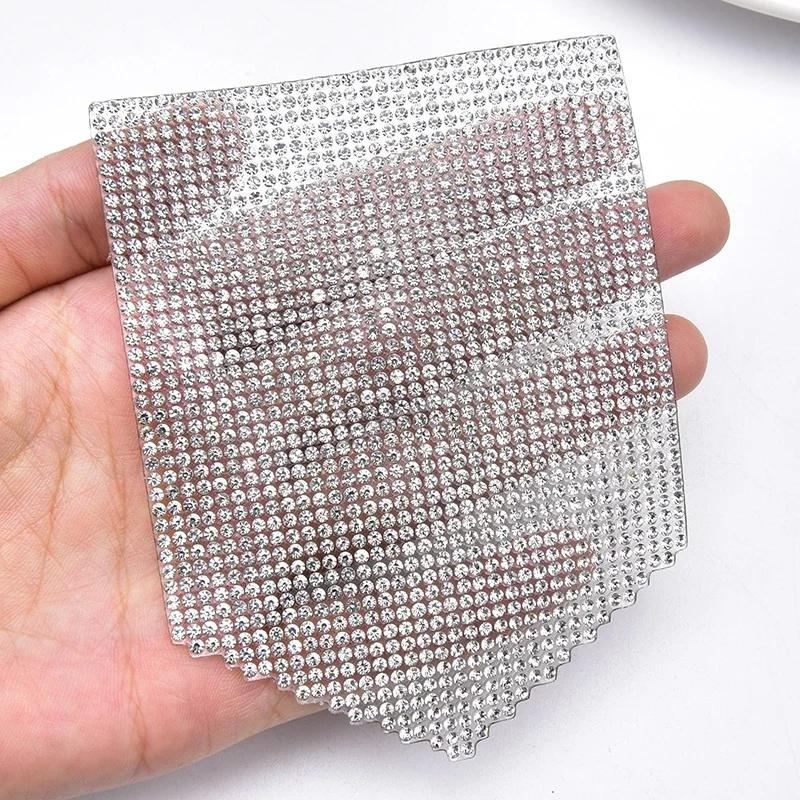 Hot Fix Rhinestone Transfer Strass Motif Crystal Applique Patches for Garment Jeans Pocket
