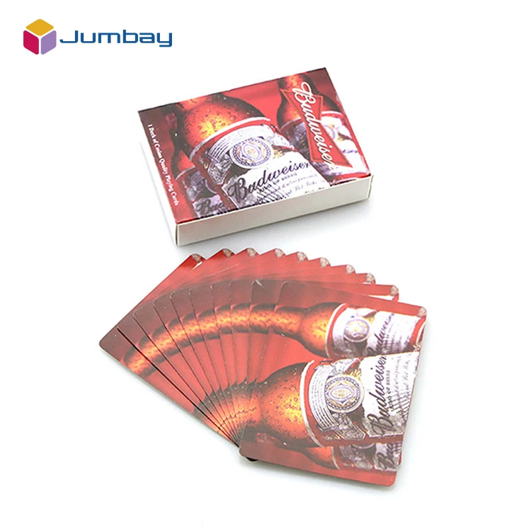 300gsm advertised playing card for promotion american playing card custom design beer playing card