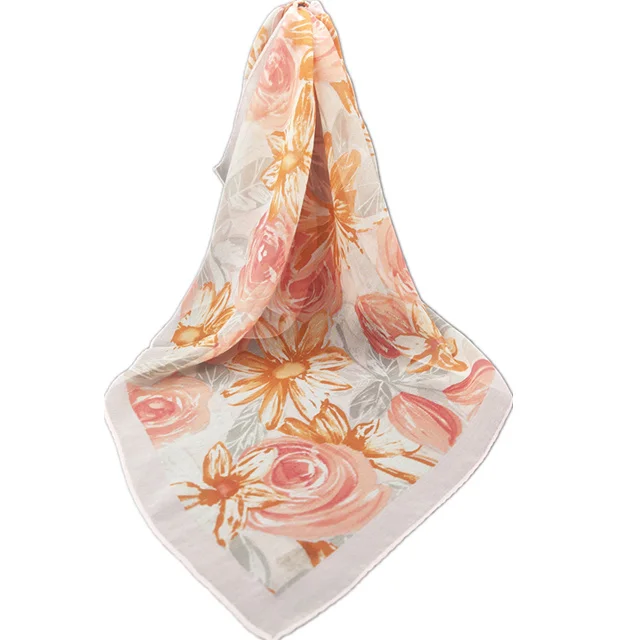 China 100% silk  georgette fabric crepe chiffon scarf fashion scarf for women