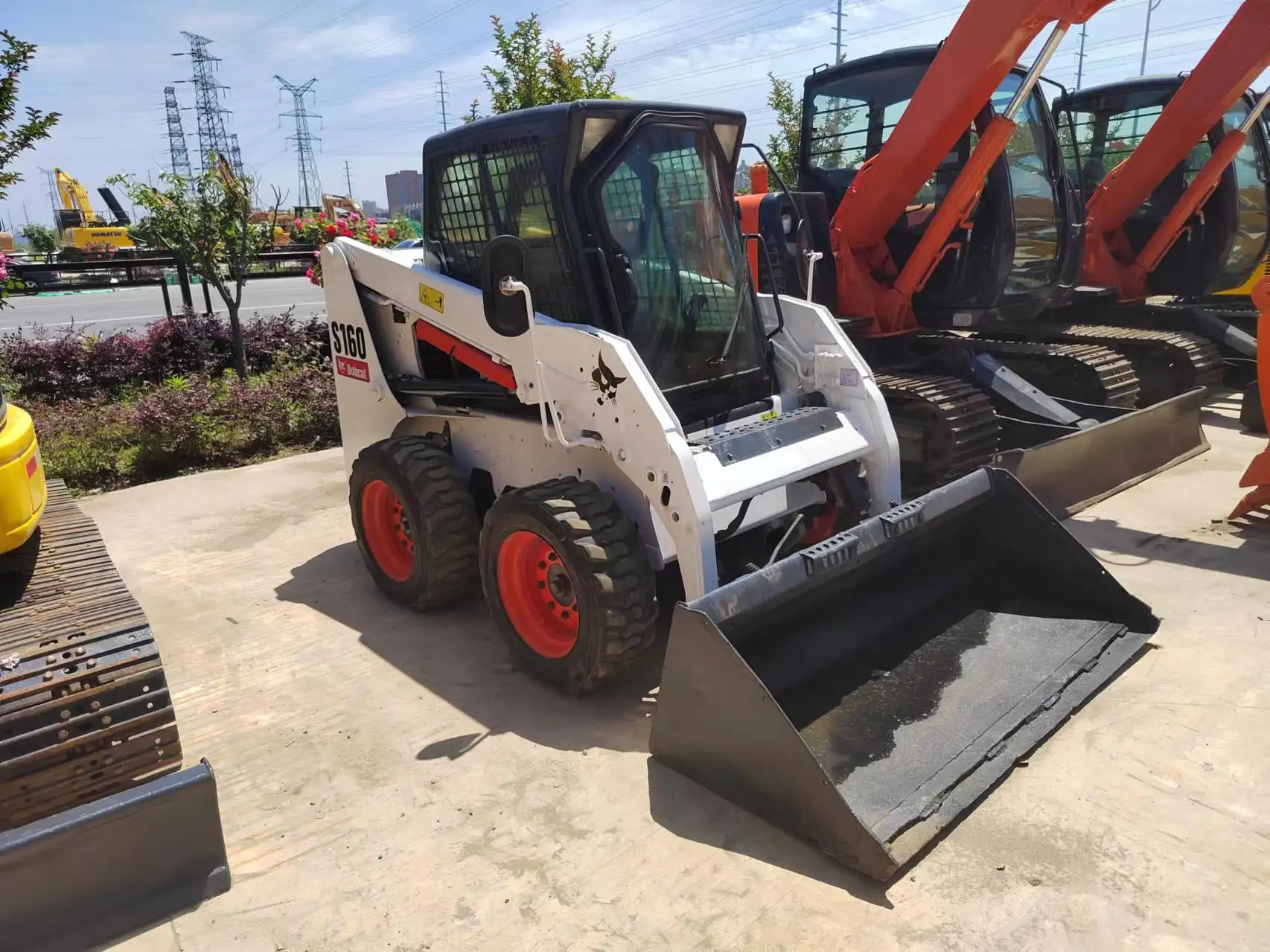 Экскаватор-погрузчик Bobcat S160 оригинальная покраска Строительная техника подержанный колесный погрузчик продажа