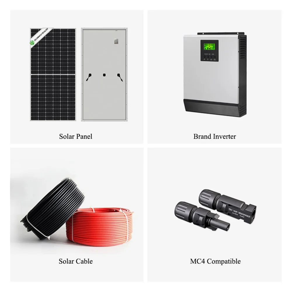 All in one 3kw 10kw 15kw on off Grid tied Hybrid Industrial Solar Power Energy System with Lithium Battery