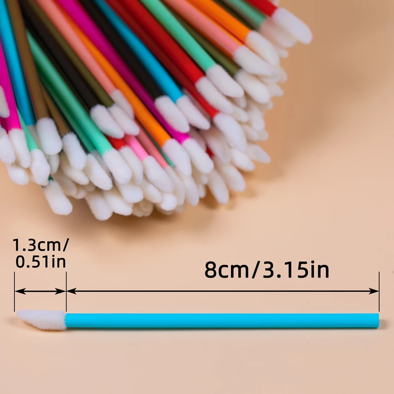 Private Factory Customized LOGO Makeup Hollow Handle Plastic Portable Lip Brush Tool Disposable Gloss Wand Lipstick Applicator