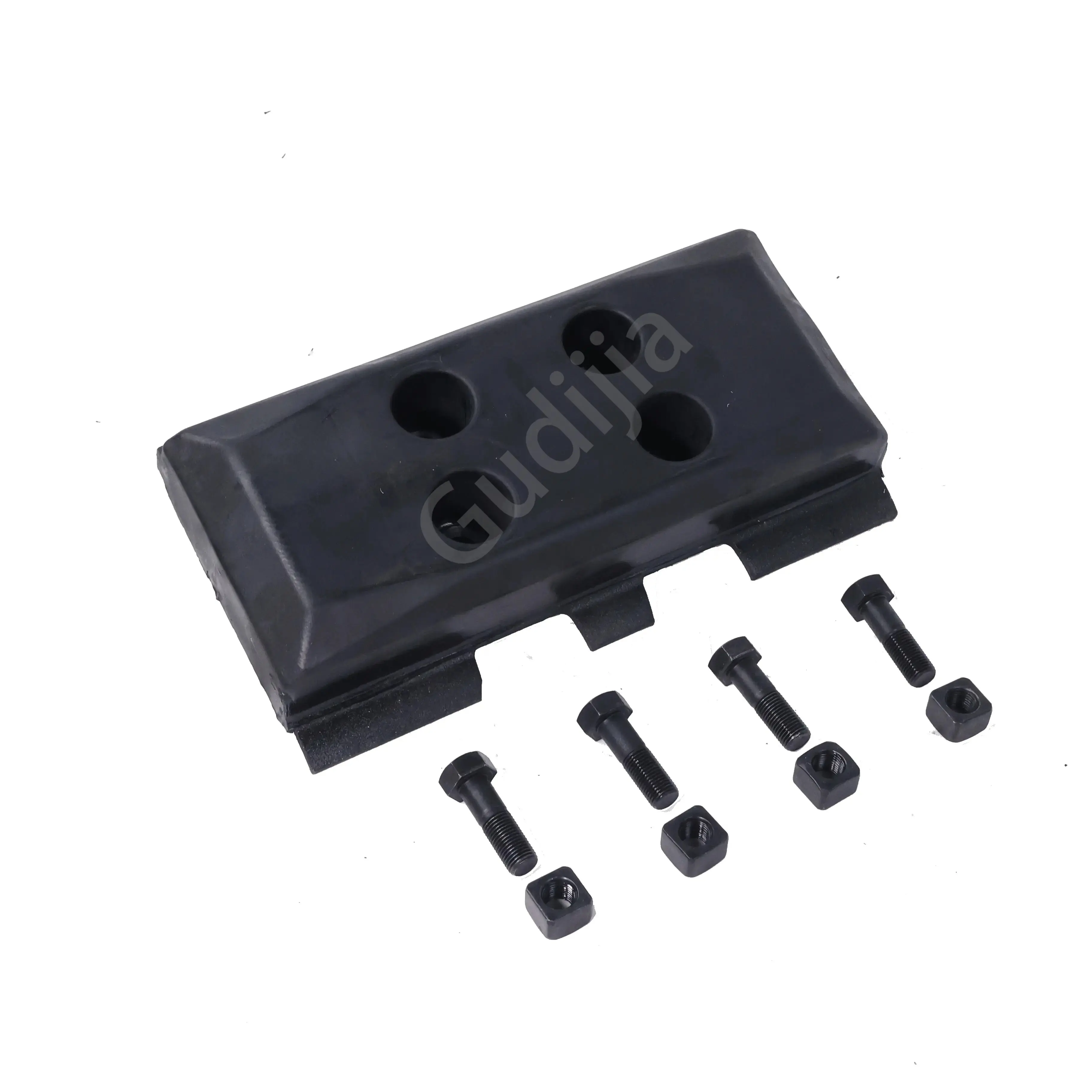 High quality black integrated poly track pad for road construction customizable size