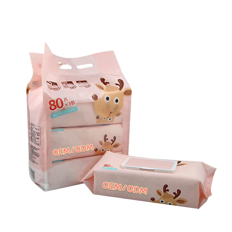 Custom Logo Soft Thickened Cotton Wet Towel Spunlaced Non-woven Universal Wet Towel