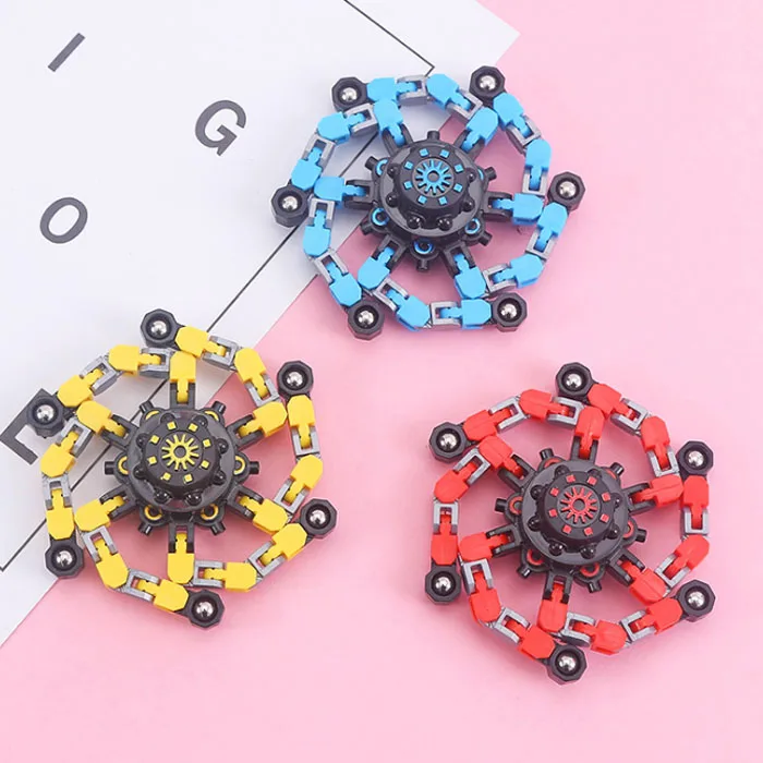 New Anti-Anxiety Chain Game Fidget Spinner Great 3D Hand Popper Spinner Fidget Toy Transformable Fingertip Gyro Spinners Toys