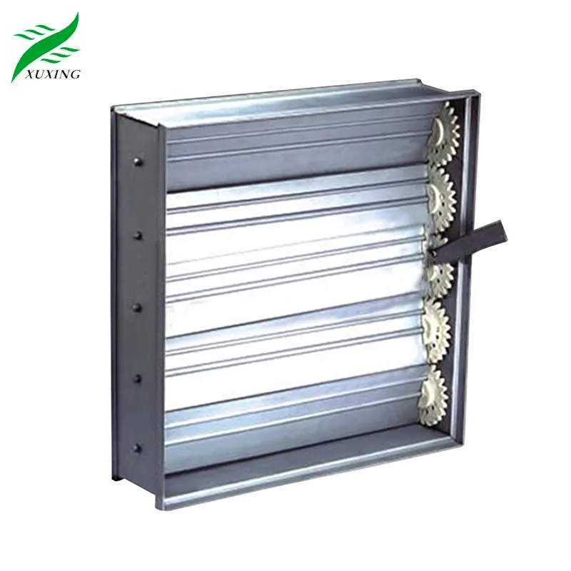 Hvac Ventilaition Aluminium/Galvanized Mill Finish Manual/Electric Air Damper OBD Opposed Blade Damper
