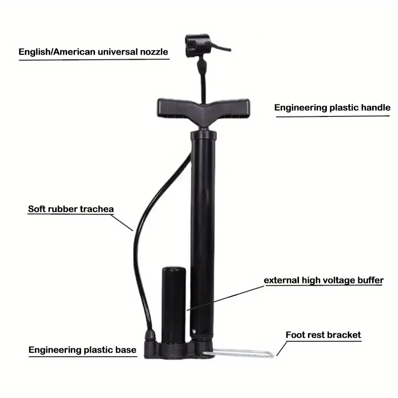 High Quality Bicycle Basketball Universal Trachea Inflatable High-pressure Household Small Inflator