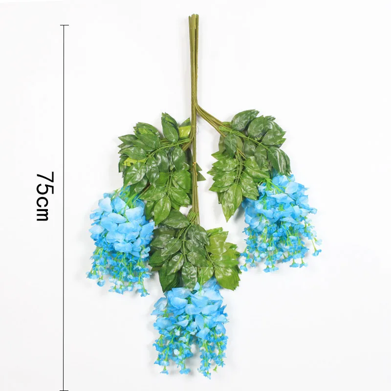 DREA 75cm plastic artificial flowers wisteria garland handing for wedding party garden Ceiling