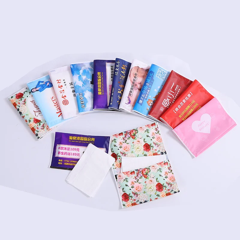 Mini Small Travel Pocket Pack Napkin Natural Wood Pulp 3ply Pocket Size Facial Tissue