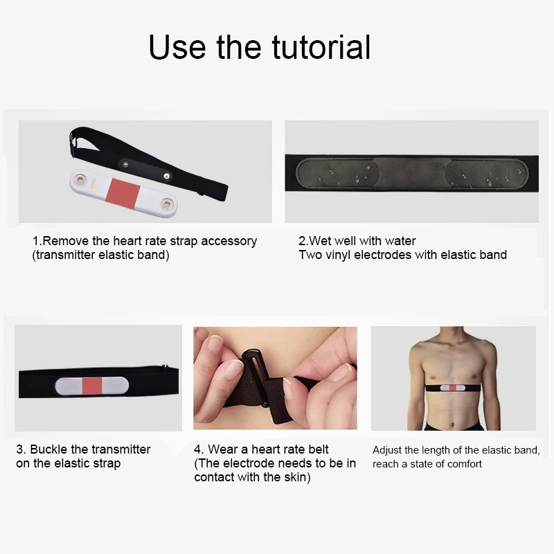 Custom LOGO Exercise Heart Rate Belt Bluetooth Heart Rate Monitoring Chest Strap for Cycling Running