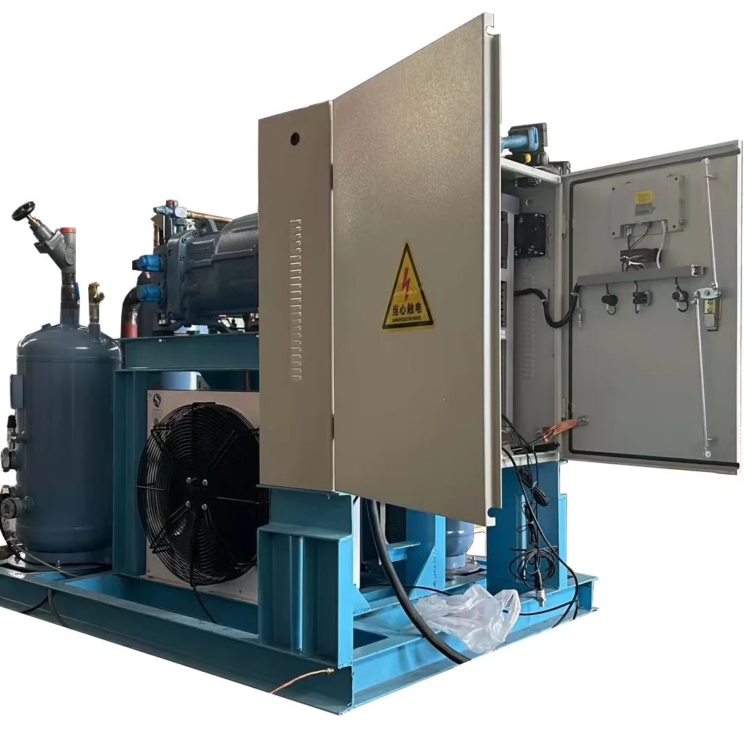 Cold chamber refrigeration freezing screw compressor condensing unit