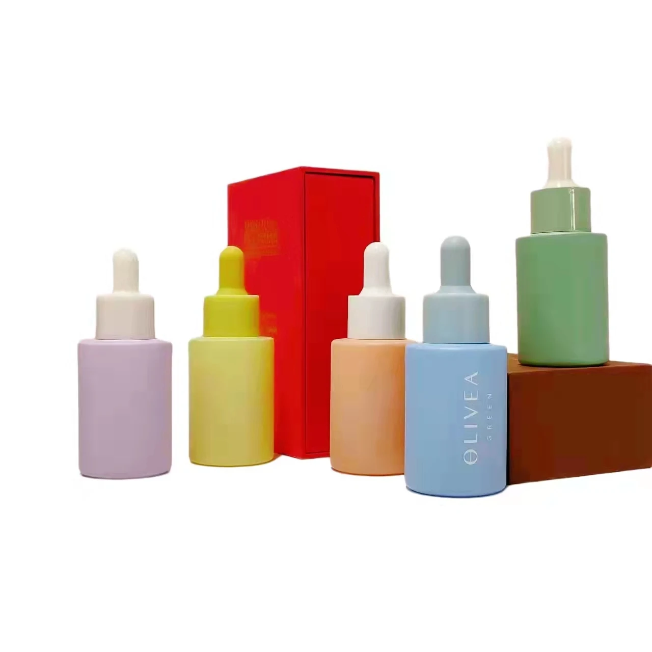 Luxury Empty 15ml 30ml Frosted Glass Face Oil Serum Bottle Packaging 30ml 50ml Glass Pump Cosmetic Serum Oil Dropper Bottle