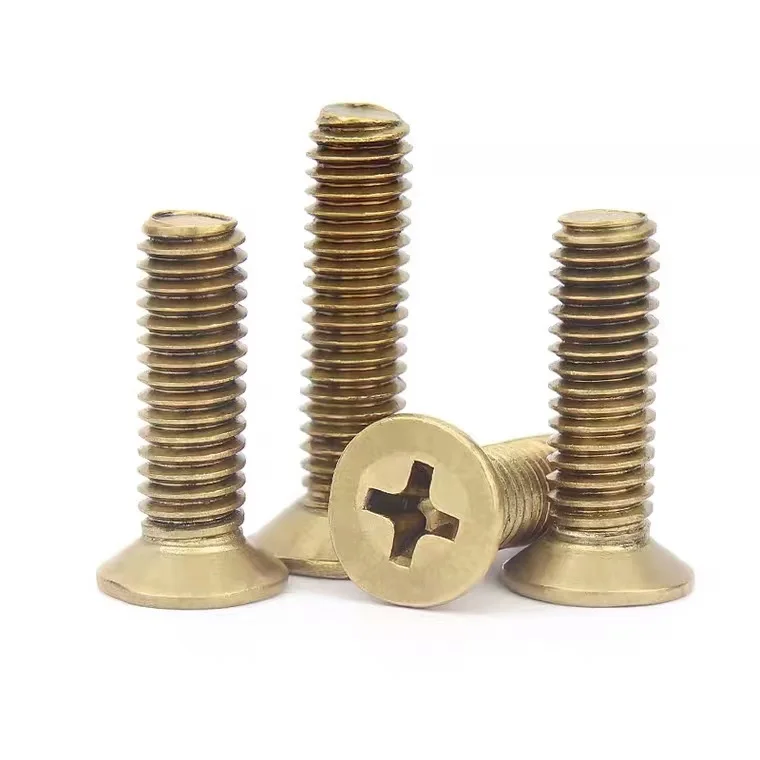Hardware fasteners brass machine screws suppliers flat phillips head machine screw bolt DIN965