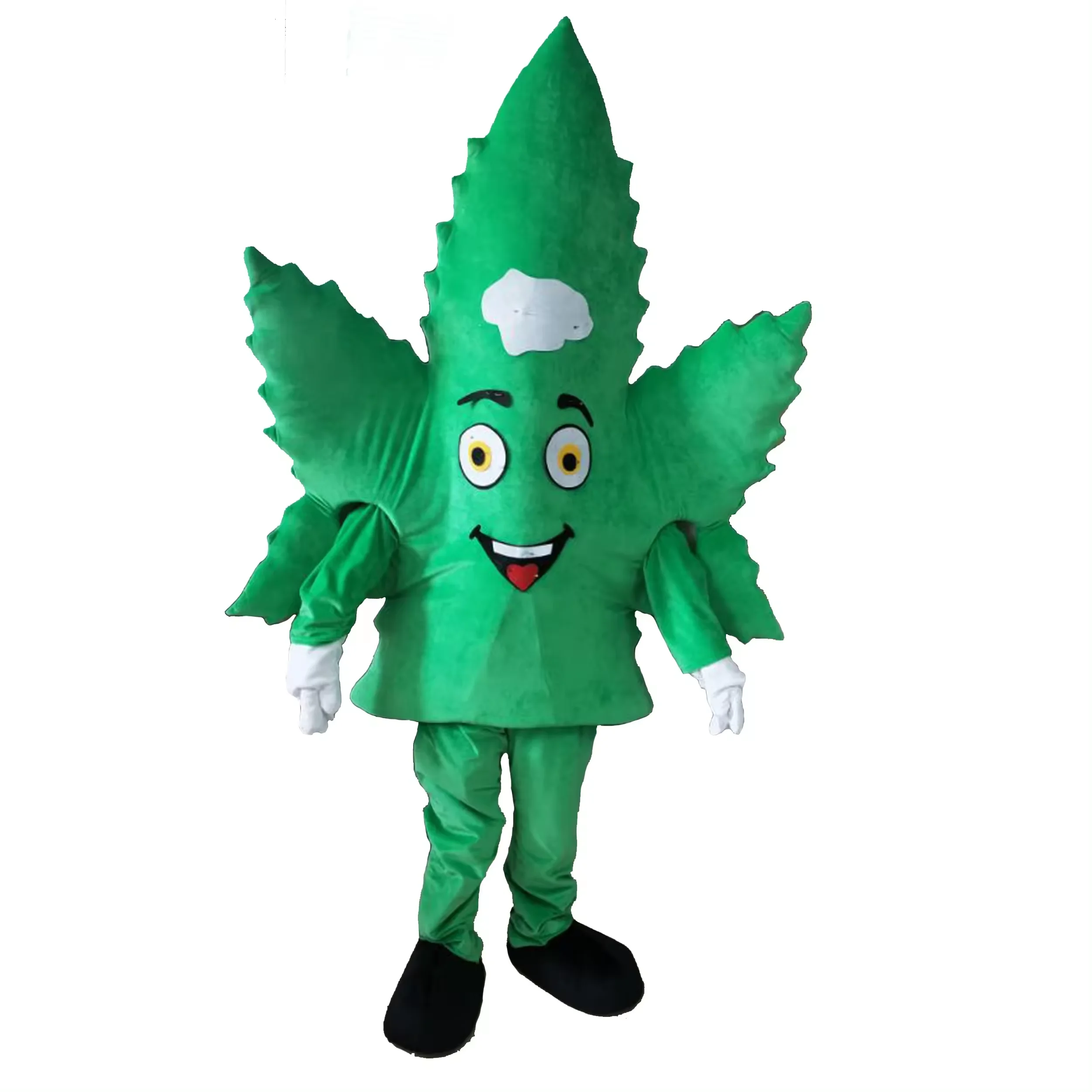 Funtoys MOQ 1 PCS customized foam body green leaf mascot costume for adults