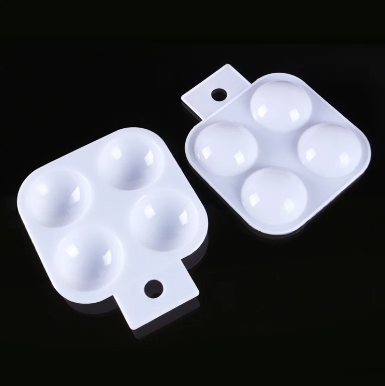 4 Wells Paint Tray Palettes Plastic Pallets for Kid,Adult,Student to Acrylic Oil Watercolor Craft DIY Art Painting