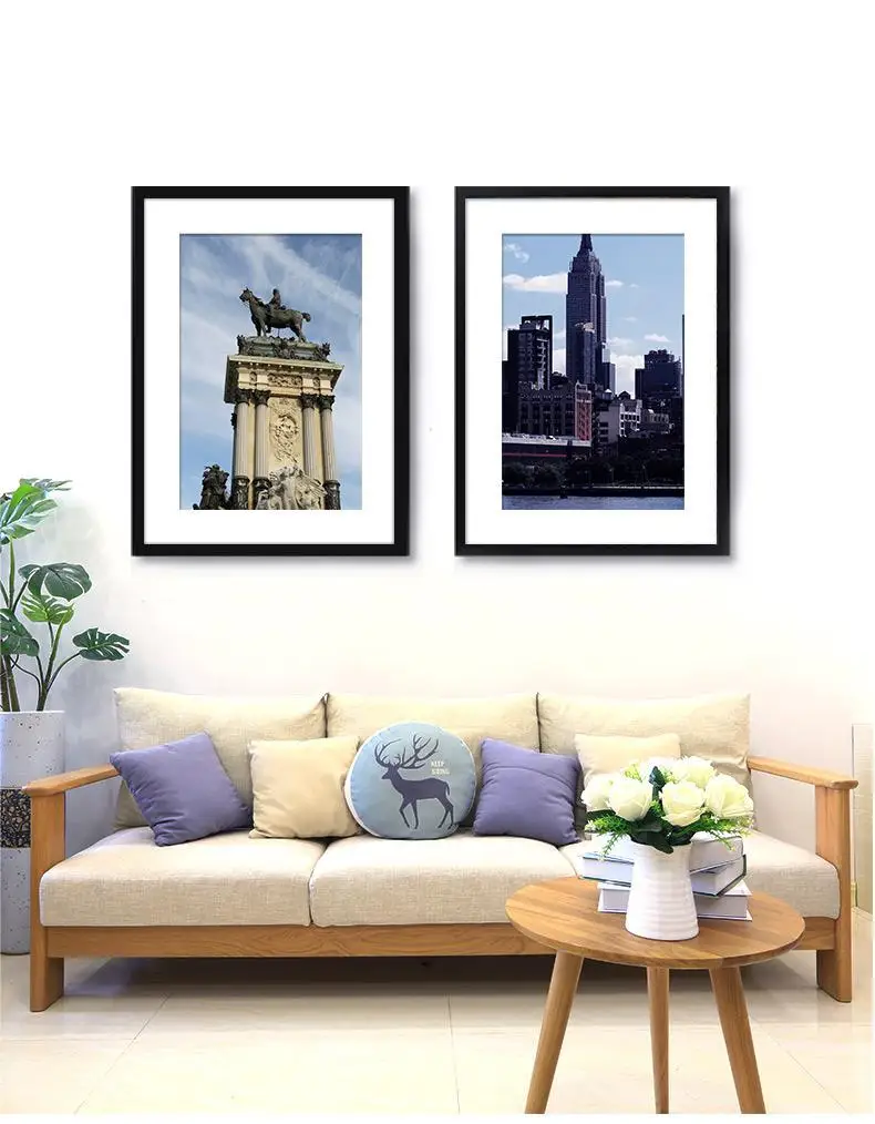 High Quality Mdf Black Wooden Painting Frame A4 A3 4*6 5*7 6*8 8*10 Wall Hanging Customize Wood Poster Picture Photo Frame