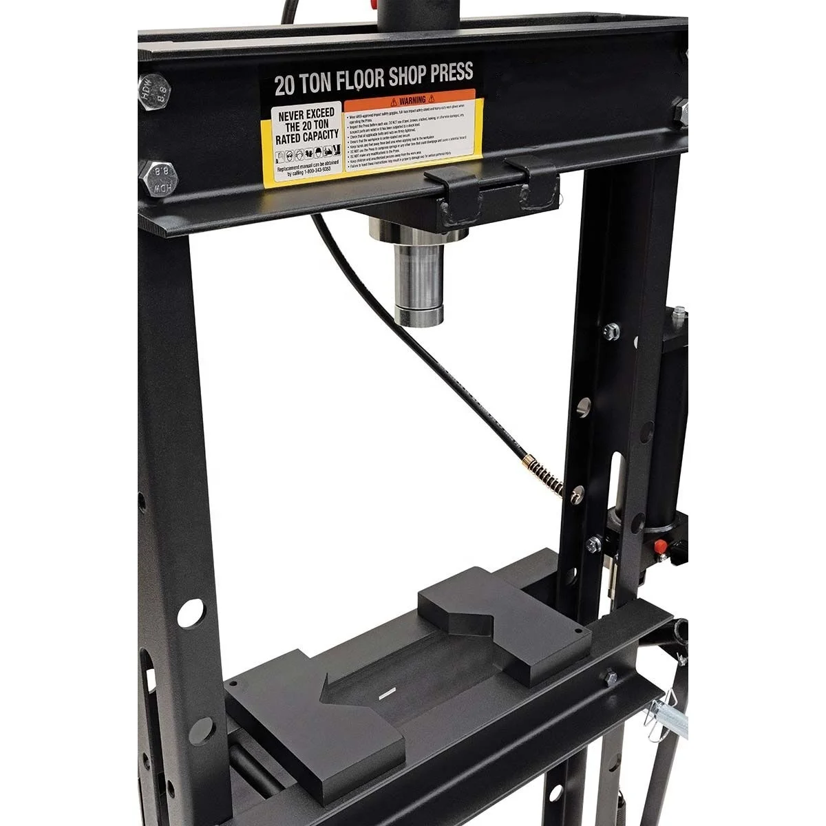 20T Hydraulic Shop Press Workshop Air Pneumatic Shop Press with Gauge and Foot Pedal