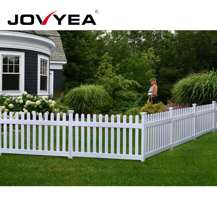 Yard Security Casual Picket Pvc Pressed Spear Top Tubular Picket Fence Craft