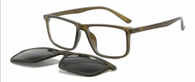 Unisex 2-in-1 Clip-On Magnet Sunglasses Factory Direct Optical Polarized Sun Glasses Frames Fashion Eyeglasses