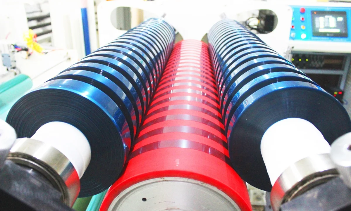 Double shafts turret slitter rewinder for BOPP / PVC / PET / label papers