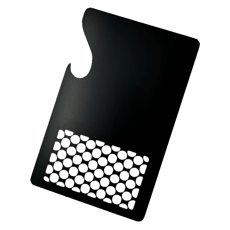 Portable Manual Herb Grinder Metal Herb Grinder Card Stainless Steel 304 Metal Smoke Grinder Card