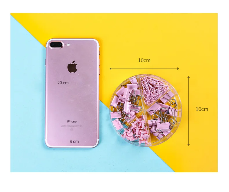 Зажимы для бумаги зажимы наборы заметок букв билетов закладок скрепок с держателем коробки офиса школы поставщик