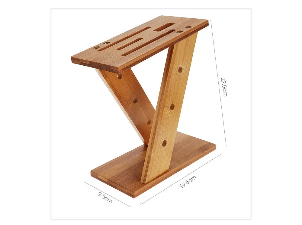 Kitchen Natural Wooden Bamboo Knife Holder With Storage Interior Design stylish Stand