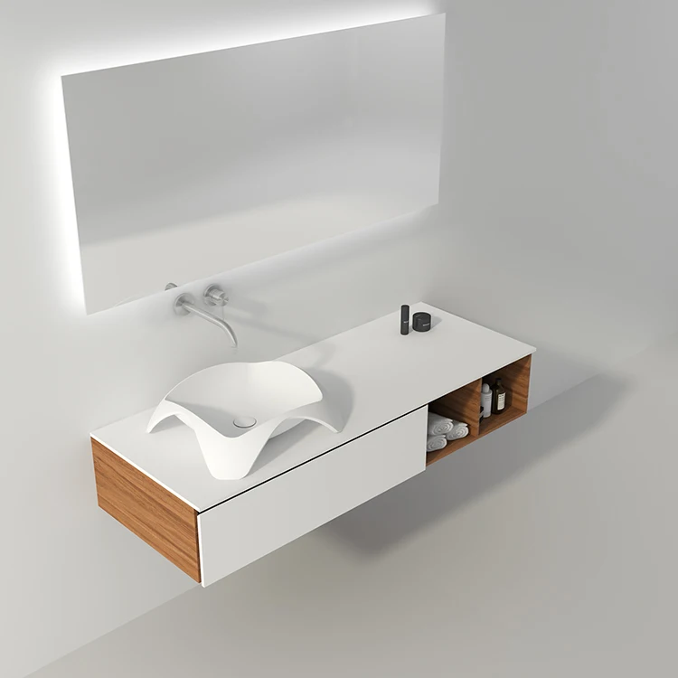 SM-8344 Unique shape bathroom wash hand basin, special solid surface washbasin