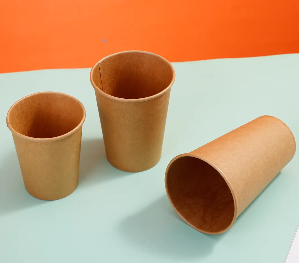 Wholesale Recyclable Thickened Take Away Beverage Juice Party Disposable Paper Paper Cups for Hot Drinks