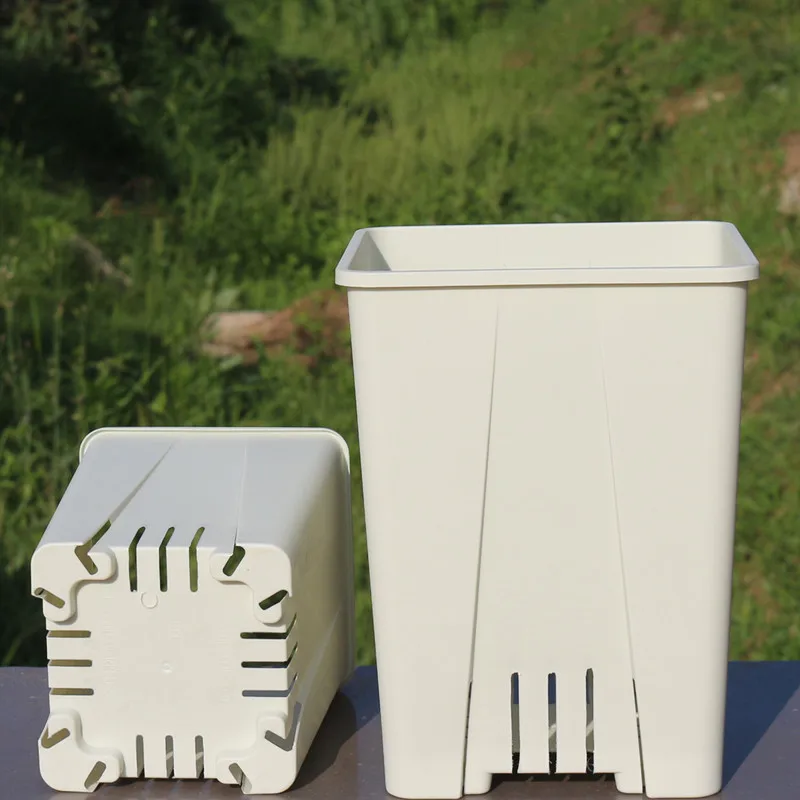 New arrival Rectangular Plastic Flower Pot Planter Succulent Square Plastic Pot Artificial Plants Large Resin Flower Pot