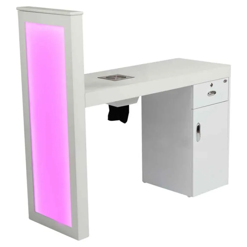 models nail station pink manicure table desk