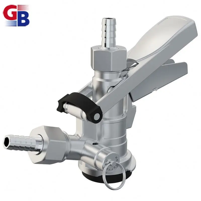 GB 304 S.S Draft beer S type keg cooler coupler with pressure relief valve