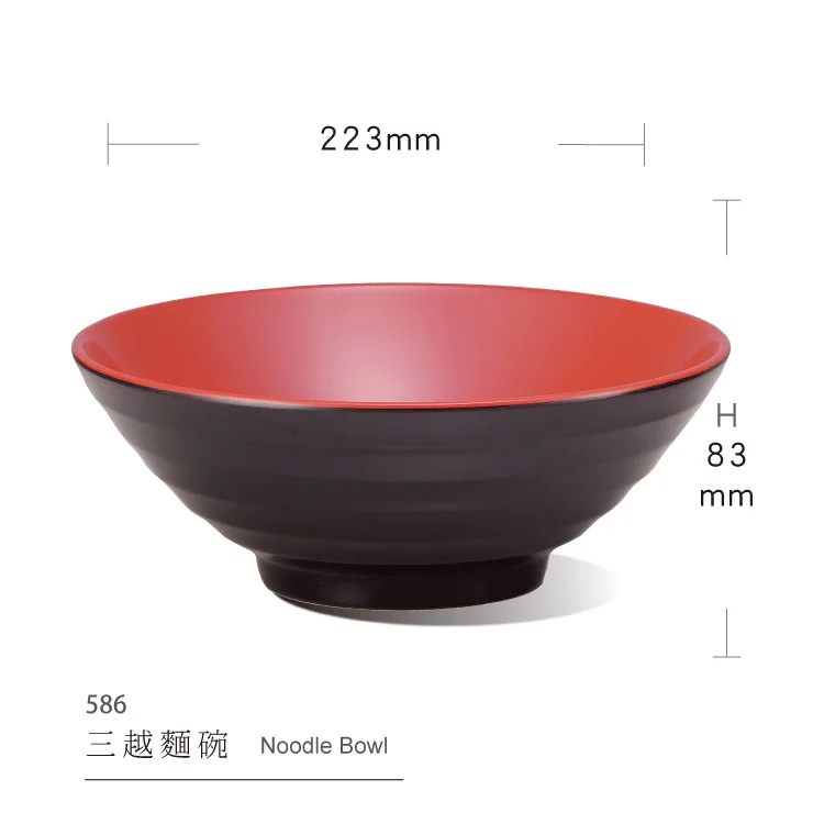 8 inch green black color double color soup bowl Asian melamine round ramen bowl restaurant bowl