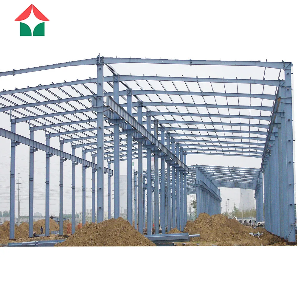 Low cost cheap price prefabricated light steel structure warehouse workshop metal building with sandwich panel wall and roof.