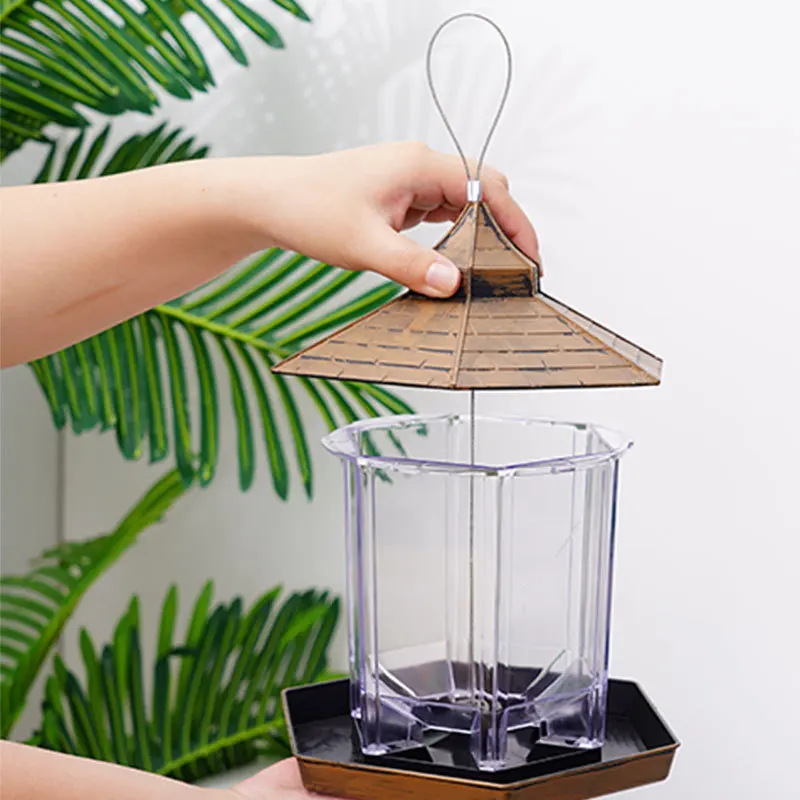 Outdoors Hanging Huge Capacity Wild Squirrel Proof Hanging Bird Feeders For Outside